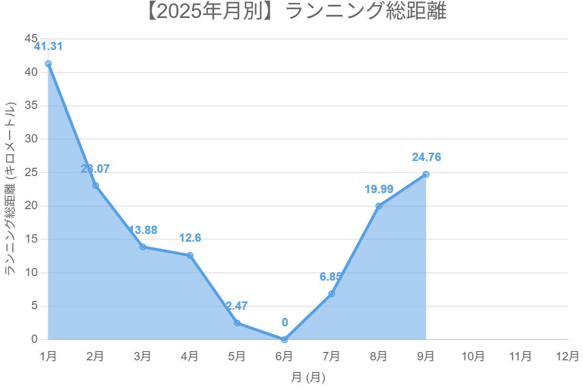 【2025年月別】ランニング総距離