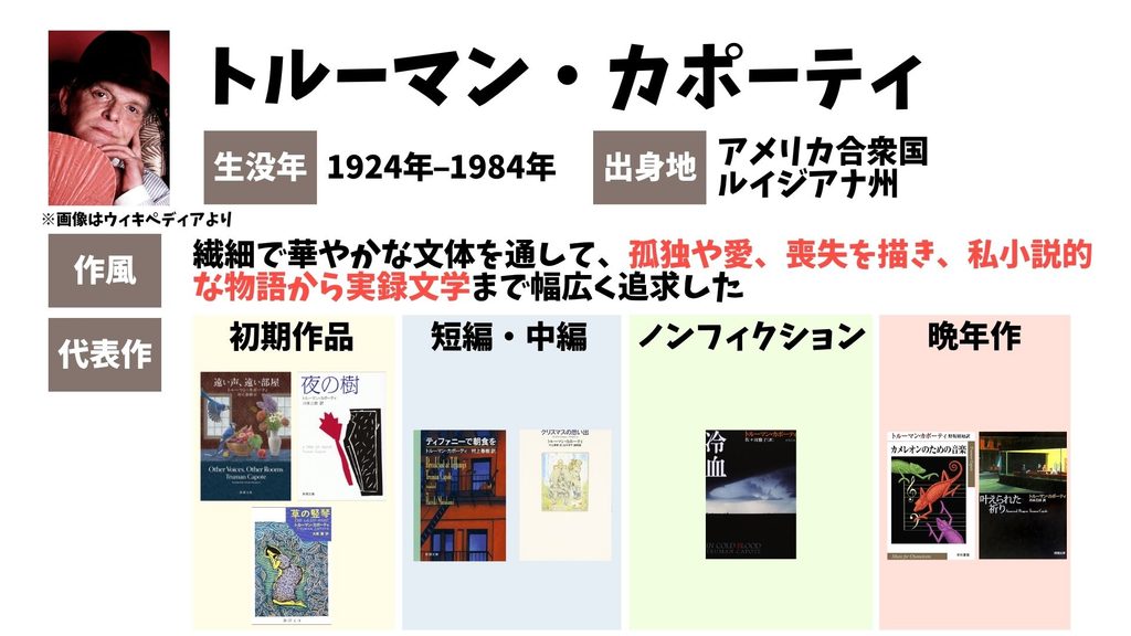 カポーティ　代表作